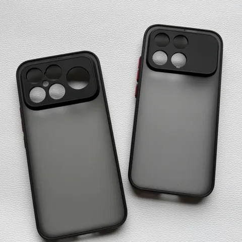 Ốp lưng Xiaomi Redmi K90 , K90 Pro Max nhám viền màu,chống bám vân tay ( màu Đen)