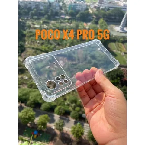 Ốp dẻo chống sốc Xiaomi Poco X4 Pro 5G trong suốt, 4 góc ,khoét mắt Camera