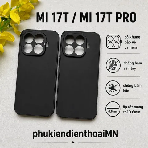 Ốp lưng dẻo Xiaomi 17T , 17T Pro (màu đen) chống bám vân tay, bảo vệ Camera