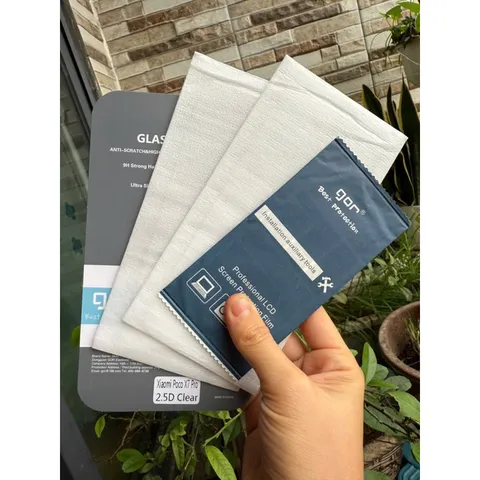 Bộ 2 Kính cường lực GOR Xiaomi Poco X7 Pro trong suốt, siêu mượt ( hộp 2 miếng)