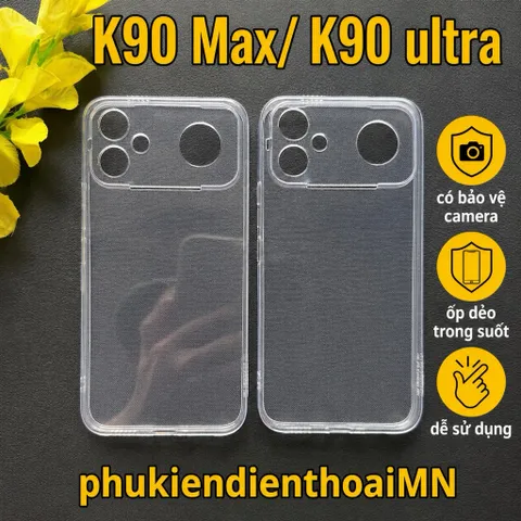 Ốp lưng dẻo Xiaomi K90 Max , K90 Ultra trong suốt, bảo vệ Camera