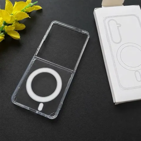 Ốp lưng Samsung Galaxy Z Flip 8 Nam Châm HỖ TRỢ SẠC Không Dây trong suốt
