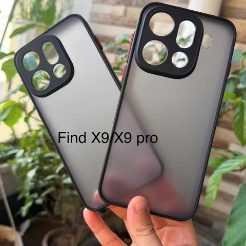 Ốp lưng Oppo Find X9 , Find X9 Pro nhám viền màu,chống bám vân tay ( màu Đen)