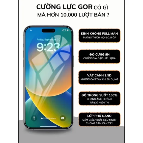 Bộ 2 Kính cường lực GOR Oppo Reno 13 5G, 13F 5G trong suốt, siêu mượt ( hộp 2 miếng)