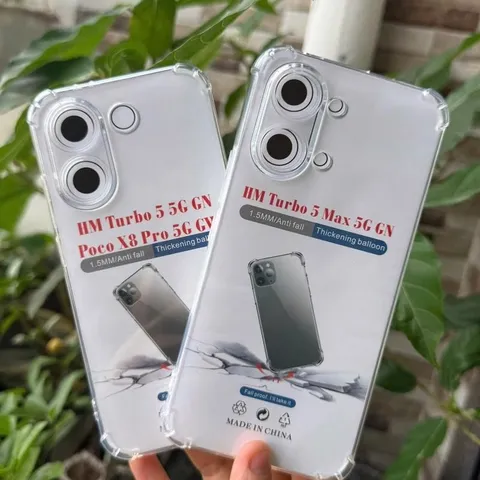 ￼Ốp lưng dẻo Xi..ao..mi Red..mi Turbo 5 , Turbo 5 Max chống sốc 4 góc, trong Suốt Bảo Vệ Camera