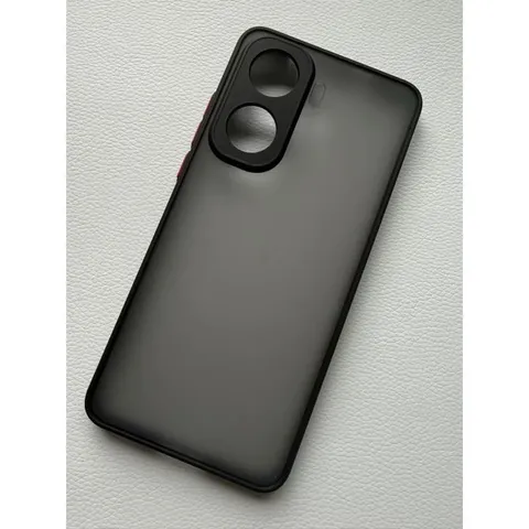 Ốp lưng Vivo iQOO Neo 11 nhám viền màu,chống bám vân tay ( màu Đen)