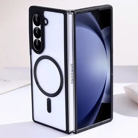 Ốp lưng Samsung Galaxy Z Fold 7 nhám viền màu, hỗ trợ sạc không dây