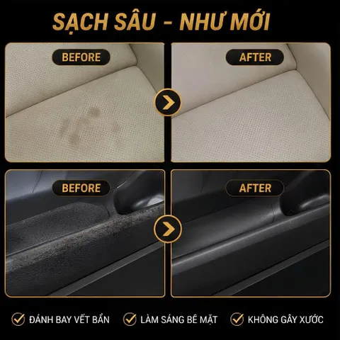 Chai vệ sinh đa năng vệ sinh nội thất ô tô Dạng Bọt Camel + Đầu bàn chải 650ML ( Mẫu mới 2026) 