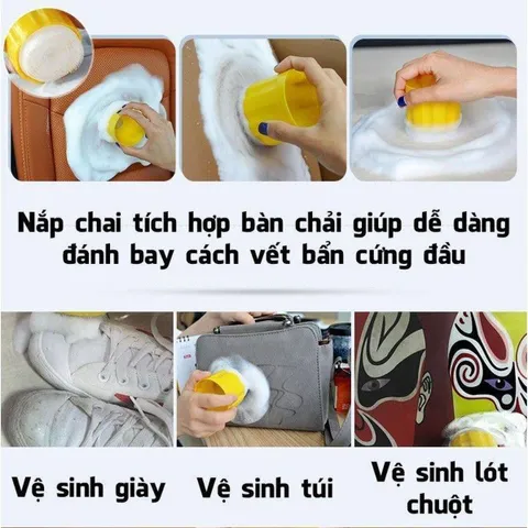 Chai vệ sinh đa năng vệ sinh nội thất ô tô Dạng Bọt Camel + Đầu bàn chải 650ML ( Mẫu mới 2026) 