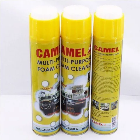 Chai vệ sinh đa năng vệ sinh nội thất ô tô Dạng Bọt Camel + Đầu bàn chải 650ML ( Mẫu mới 2026) 