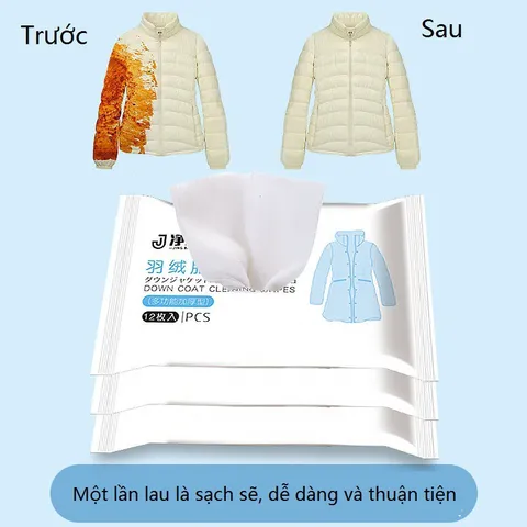 Khăn ướt nhật bản -chuyên lau vết bẩn trên áo khoắc và giầy trắng-1 bịch 12 miếng
