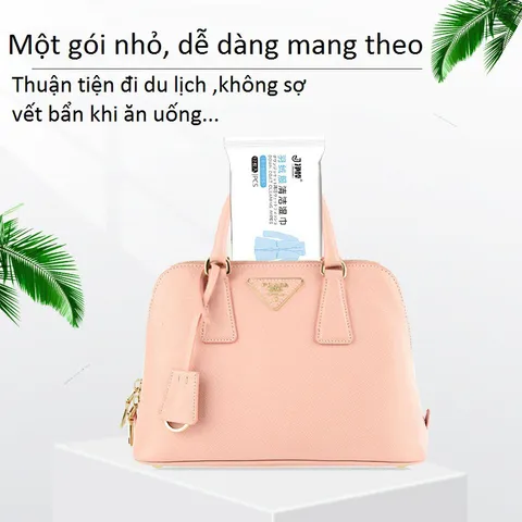 Khăn ướt nhật bản -chuyên lau vết bẩn trên áo khoắc và giầy trắng-1 bịch 12 miếng