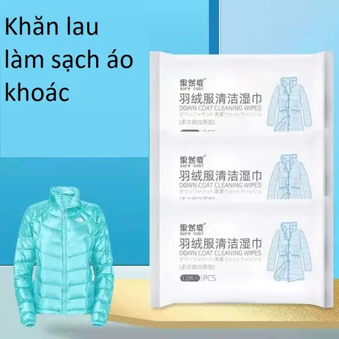 Khăn ướt nhật bản -chuyên lau vết bẩn trên áo khoắc và giầy trắng-1 bịch 12 miếng