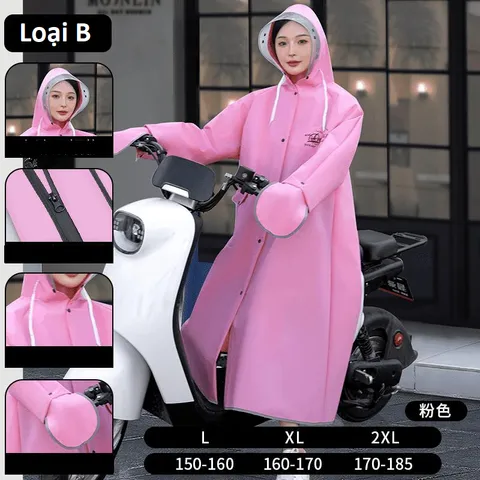 Áo mưa dáng dài bằng EVA chống hôi chống mưa toàn thân thời trang cho người lớn