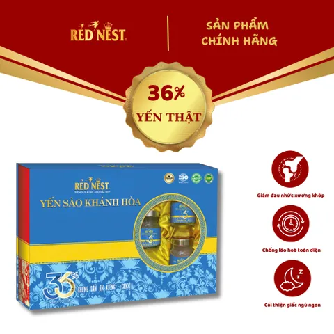 Yến sào khánh hòa chưng sẵn ăn kiêng canxi 36% REDNEST