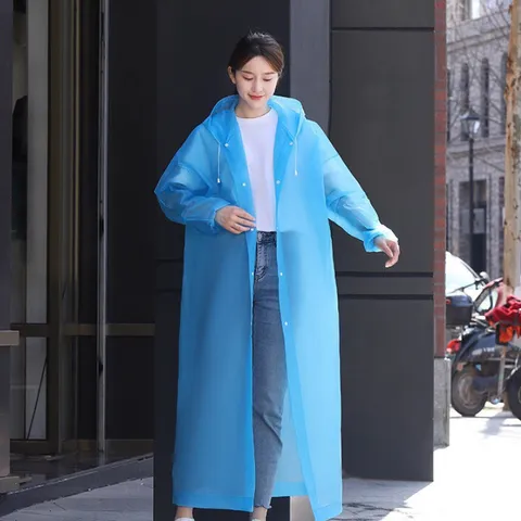 Áo mưa 1 người trong suốt EVA chống nước loại dầy, chống thấm phong cách thời trang 856776