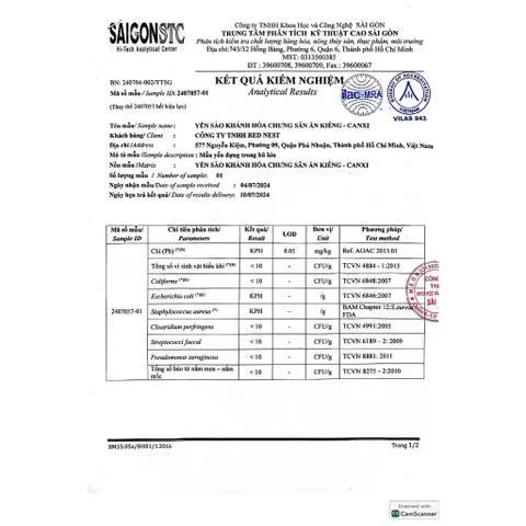 Yến sào khánh hòa chưng sẵn ăn kiêng canxi 36% REDNEST 856771
