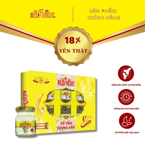 Yến sào khánh hòa nhân sâm 18% hộp quà REDNEST 856786
