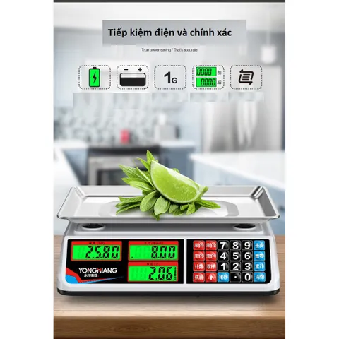 Cân điện tử tính tiền tích điện 30kg-chống nước hiệu quả 856801