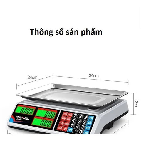 Cân điện tử tính tiền tích điện 30kg-chống nước hiệu quả 856801