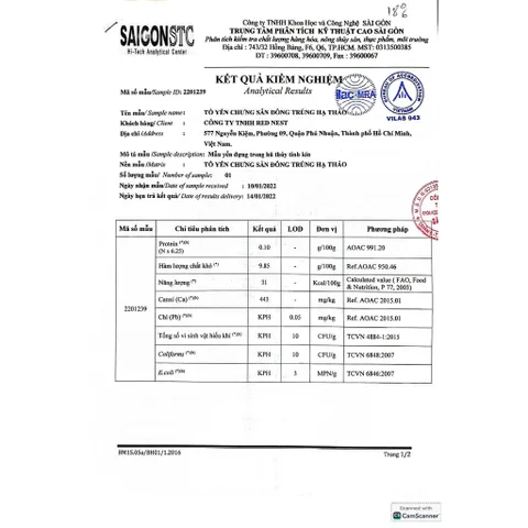 Yến sào khánh hòa chưng sẵn đông trùng hạ thảo 18% hộp quà REDNEST 856802