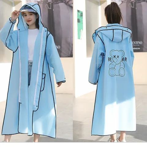 Áo mưa dáng dài bằng EVA chống hôi chống mưa toàn thân thời trang cho người lớn 856806