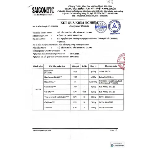 Yến sào khánh hòa chưng sẵn canxi 18% hộp quà REDNEST 856813