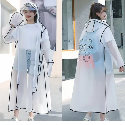 Áo mưa dáng dài bằng EVA chống hôi chống mưa toàn thân thời trang cho người lớn 856839
