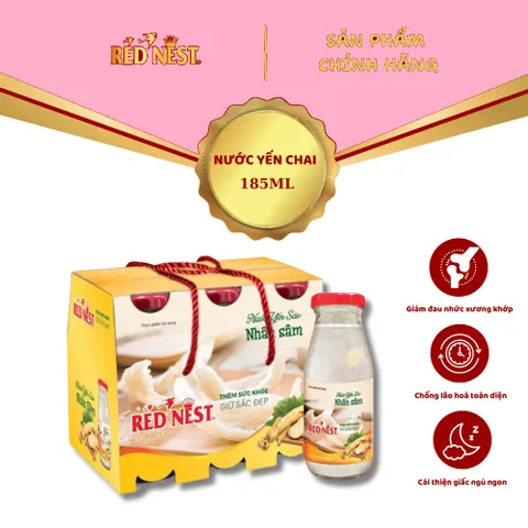 Nước yến sào chai 185ml nhân sâm xách 6 REDNEST 856829