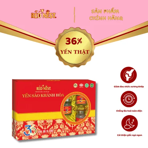 Yến sào khánh hòa chưng sẵn 36% hộp quà REDNEST 856833