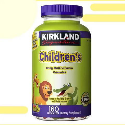 Kẹo gum dẻo Kirkland Signature Children's Daily Multivitamin Gummies |160 viên| Tăng cường đề kháng & Hỗ trợ sự tăng triển toàn diện cho trẻ từ 2 tuổi trở lên [SP Chuẩn Mỹ không tem]