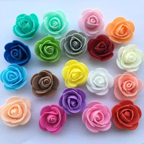 Hoa hồng xốp mini làm đồ handmade, trang trí bó hoa