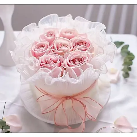 Voan lưới dập ly ngắn trang trí bánh kem