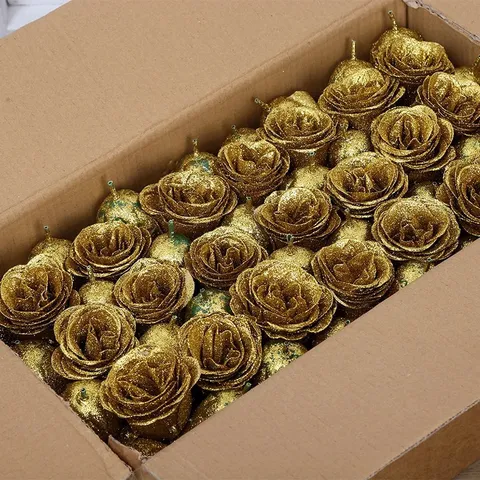 Hoa hồng sáp nhũ kim tuyến
