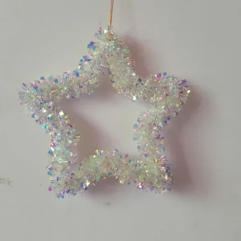 Dây trang trí giáng sinh trắng dạ quang Hologram
