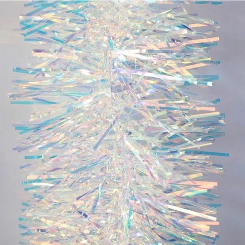 Dây trang trí giáng sinh trắng dạ quang Hologram