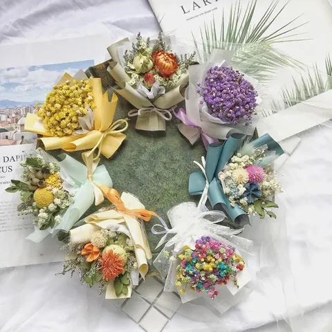 Bó hoa khô mini chữ Thank you