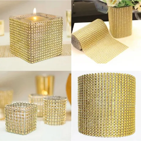 Dây nhựa giả đá pha lê lấp lánh trang trí 1 mét