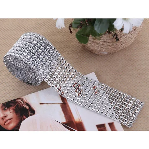 Dây nhựa giả đá pha lê lấp lánh trang trí 1 mét