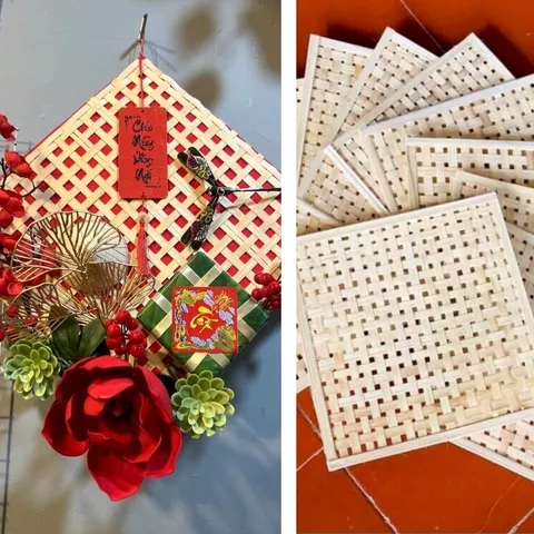 Tấm tre đan, mành tre, tấm nan tre trang trí