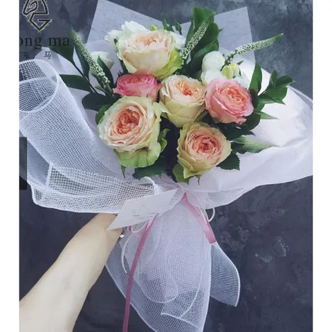 Lưới thô ngắn gói hoa trang trí