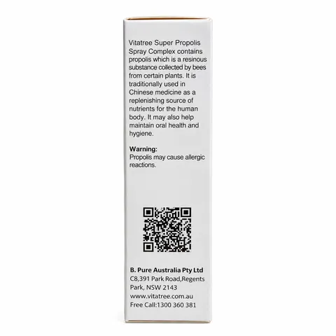 (Úc) Xịt Họng Keo Ong Vitatree Propolis Hỗ Trợ Làm Dịu Họng, Giảm Khô Rát Cổ Họng, Khàn Tiếng, Hỗ Trợ Giảm Ho