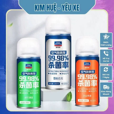 Chai xịt khử mùi diệt khuẩn xe ô tô 180ml 