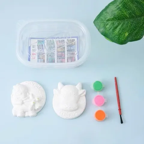 Bộ Tô Tượng Thạch Cao Mini Cho Bé Kèm Hộp Màu & Cọ Giúp Bé Sáng Tạo– Quà Tặng Học Sinh
