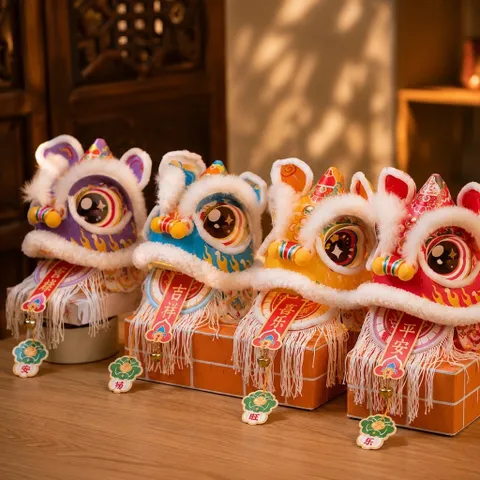 (MẮT CHỚP) Đèn Lồng Múa Lân Sư Tử Có Đèn Led Phát Sáng DIY Tự Lắp Ráp Hot Trend 2026 - Đồ Chơi Trung Thu Và Tết Cho Bé