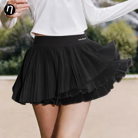 Chân váy thể thao nữ xếp ly voan[KHÁCH TĂNG 1 SIZE] dáng ngắn siêu nhẹ co giãn thoáng mát mặc tennis golf