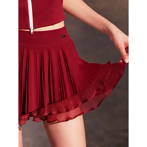 Chân váy thể thao nữ xếp ly voan[KHÁCH TĂNG 1 SIZE] dáng ngắn siêu nhẹ co giãn thoáng mát mặc tennis golf