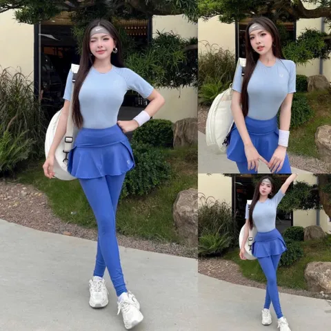 Chân váy legging thể thao nữ Garnet Sport vải thun lạnh co giãn thoáng mát mặc tập gym chạy bộ