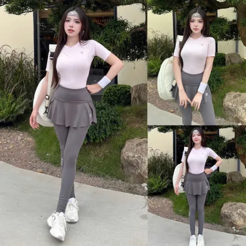 Chân váy legging thể thao nữ Garnet Sport vải thun lạnh co giãn thoáng mát mặc tập gym chạy bộ