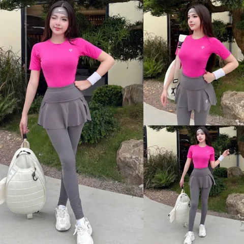 Chân váy legging thể thao nữ Garnet Sport vải thun lạnh co giãn thoáng mát mặc tập gym chạy bộ